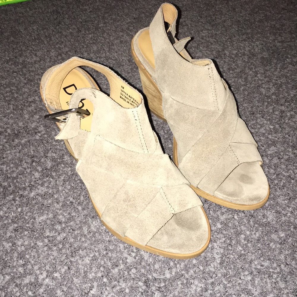 Open toe sling back booties